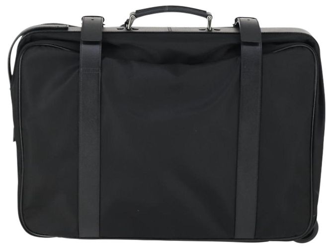 PRADA Koffer Nylon Schwarz Silber Auth 162425 - Ansicht 3
