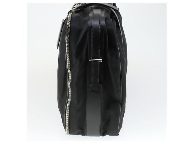 PRADA Koffer Nylon Schwarz Silber Auth 162425 - Ansicht 4