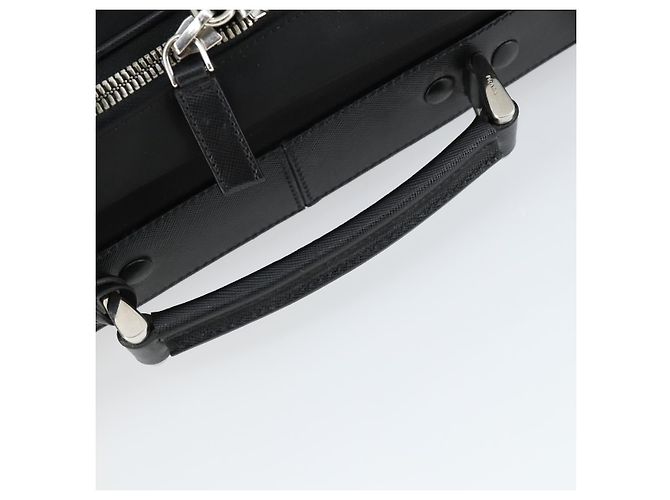 PRADA Koffer Nylon Schwarz Silber Auth 162425 - Ansicht 7