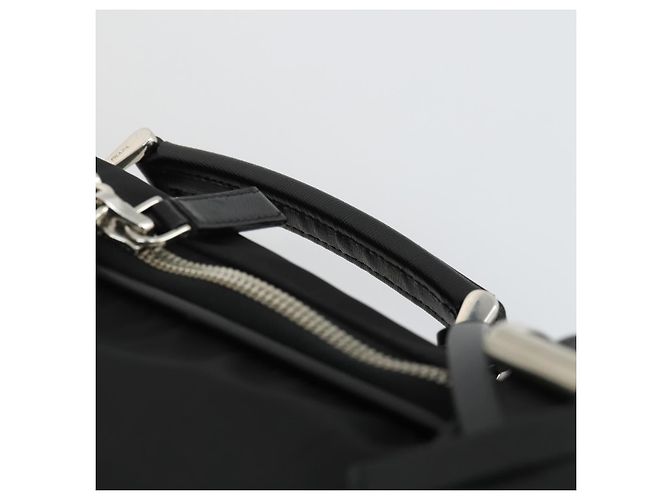 PRADA Koffer Nylon Schwarz Silber Auth 162425 - Ansicht 8