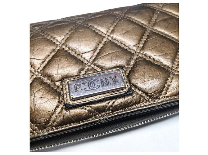 Chanel Geldbörse aus bronzefarbenem Leder - 2000er - Ansicht 3