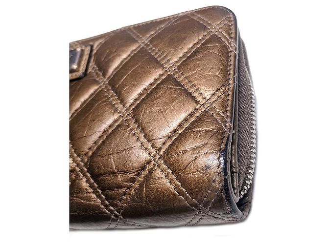 Chanel Geldbörse aus bronzefarbenem Leder - 2000er - Ansicht 4