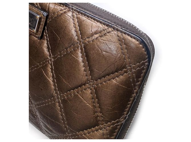 Chanel Geldbörse aus bronzefarbenem Leder - 2000er - Ansicht 6
