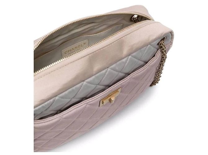 Mademoiselle Borsa a Spalla Chanel Rosa e Beige - Anni 2000 Sabbia - vista 4