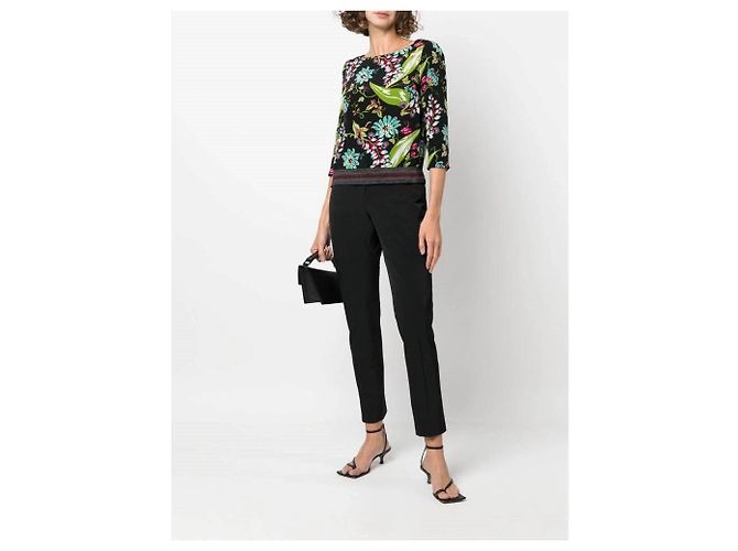 Prada mehrfarbige Seidenbluse mit Blumen - 2010er Jahre Mehrfarben - Ansicht 2