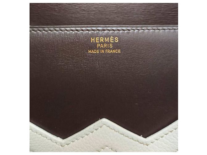 Pochette in pelle marrone scuro Hermès Bordò - vista 10
