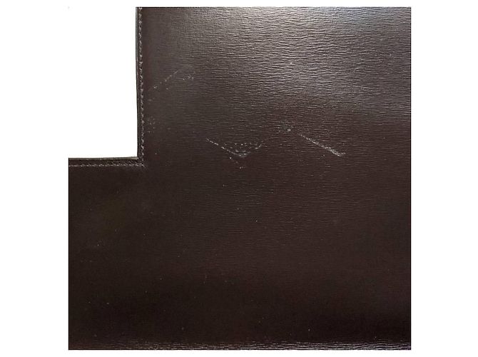 Pochette in pelle marrone scuro Hermès Bordò - vista 7