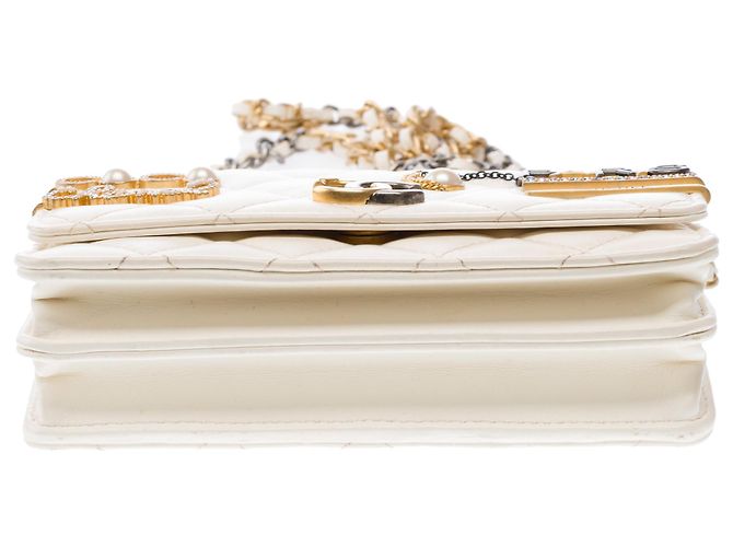 Borsa CHANEL Timeless/Classique in Pelle Bianca - 103251 Bianco - vista 11