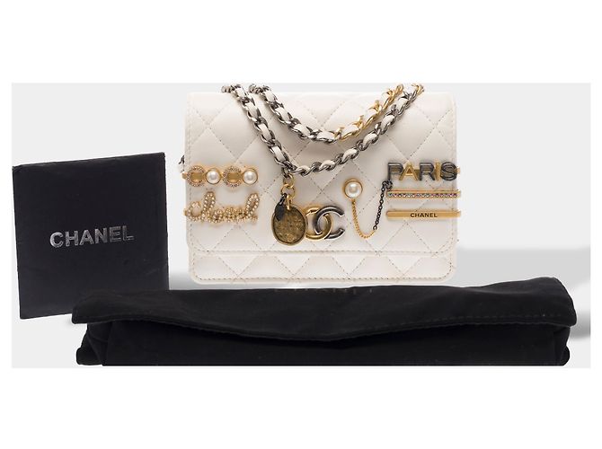 Borsa CHANEL Timeless/Classique in Pelle Bianca - 103251 Bianco - vista 2