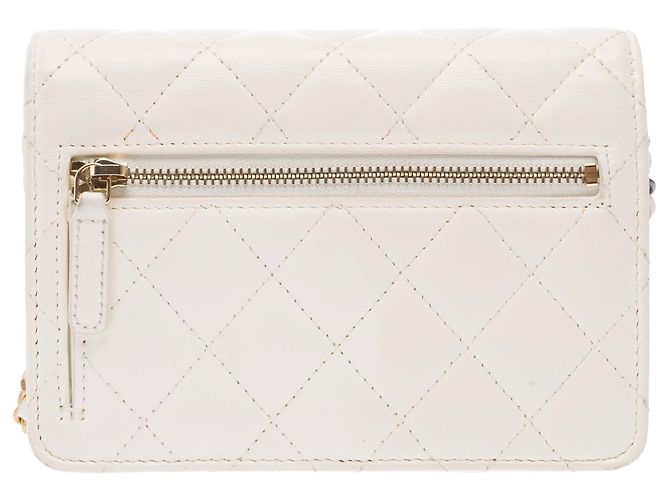 Borsa CHANEL Timeless/Classique in Pelle Bianca - 103251 Bianco - vista 4