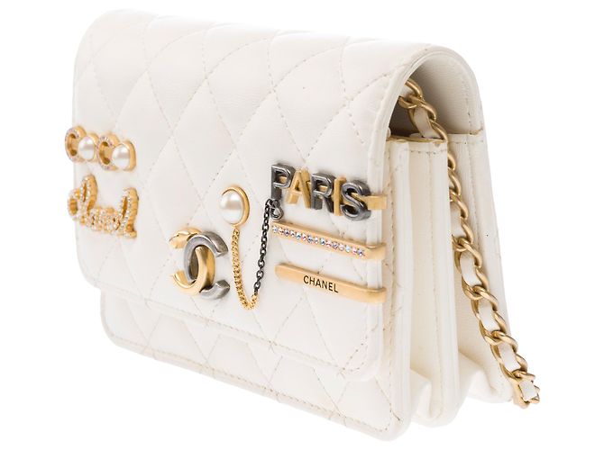 Borsa CHANEL Timeless/Classique in Pelle Bianca - 103251 Bianco - vista 5