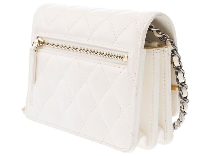 Borsa CHANEL Timeless/Classique in Pelle Bianca - 103251 Bianco - vista 6
