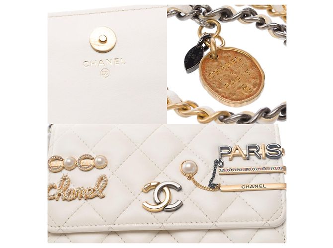 Borsa CHANEL Timeless/Classique in Pelle Bianca - 103251 Bianco - vista 7