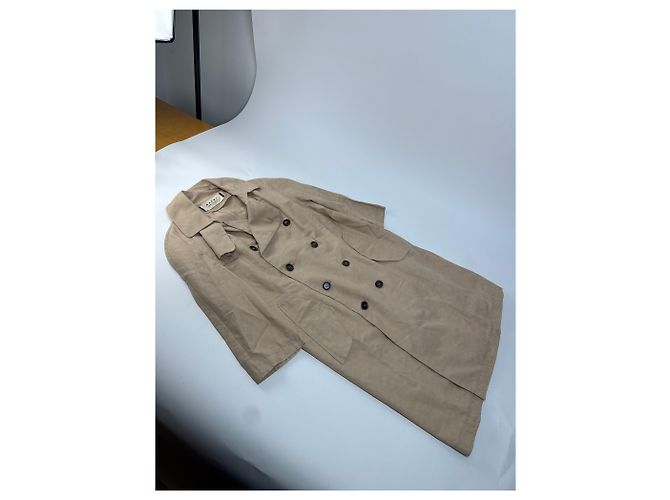 Vintage Marni Trenchcoat Beige 40/L - Ansicht 4