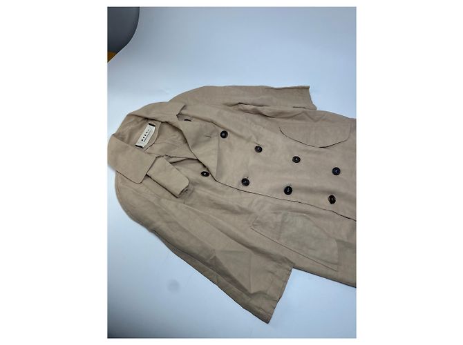 Vintage Marni Trenchcoat Beige 40/L - Ansicht 5