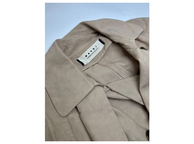 Vintage Marni Trenchcoat Beige 40/L - Ansicht 6