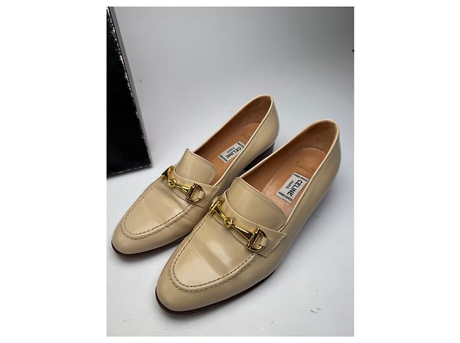 Céline Vintage Celine Lackleder Slipper Beige - Ansicht 5