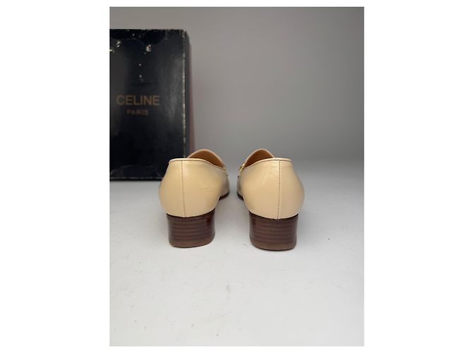 Céline Vintage Celine Lackleder Slipper Beige - Ansicht 7