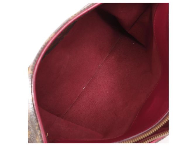 Borsa Louis Vuitton Pallas MM Monogram 2Way in marrone e bordeaux M40906 Bordò - vista 10