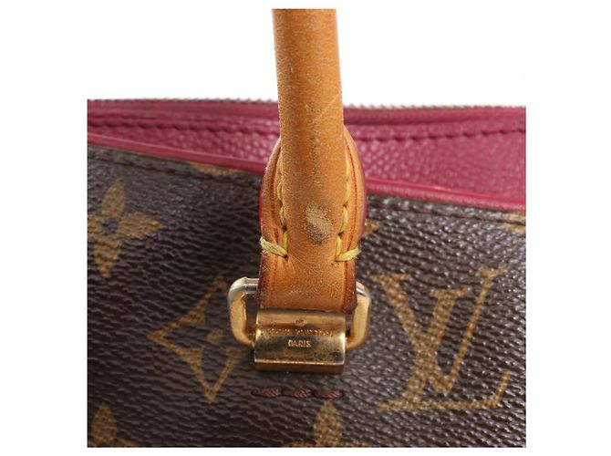 Borsa Louis Vuitton Pallas MM Monogram 2Way in marrone e bordeaux M40906 Bordò - vista 11