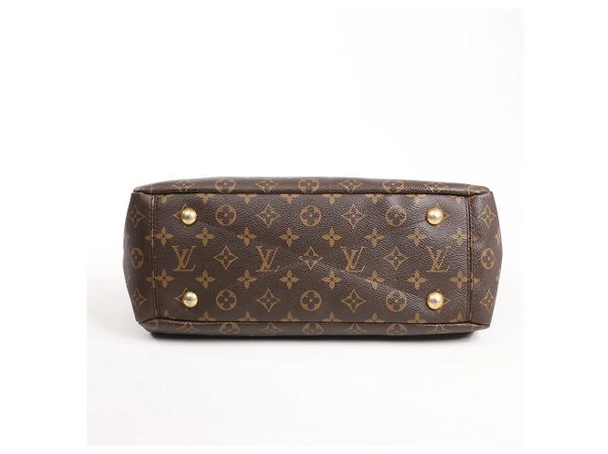 Borsa Louis Vuitton Pallas MM Monogram 2Way in marrone e bordeaux M40906 Bordò - vista 12
