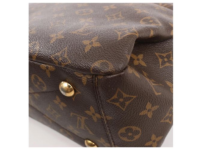 Borsa Louis Vuitton Pallas MM Monogram 2Way in marrone e bordeaux M40906 Bordò - vista 16