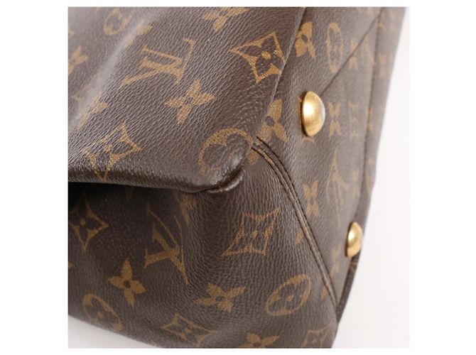 Borsa Louis Vuitton Pallas MM Monogram 2Way in marrone e bordeaux M40906 Bordò - vista 17