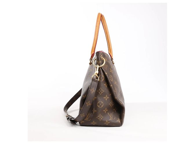 Borsa Louis Vuitton Pallas MM Monogram 2Way in marrone e bordeaux M40906 Bordò - vista 3