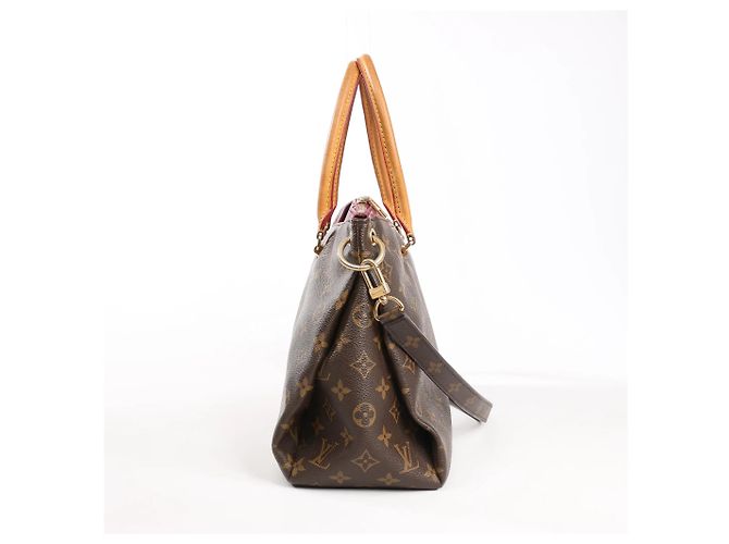 Borsa Louis Vuitton Pallas MM Monogram 2Way in marrone e bordeaux M40906 Bordò - vista 5