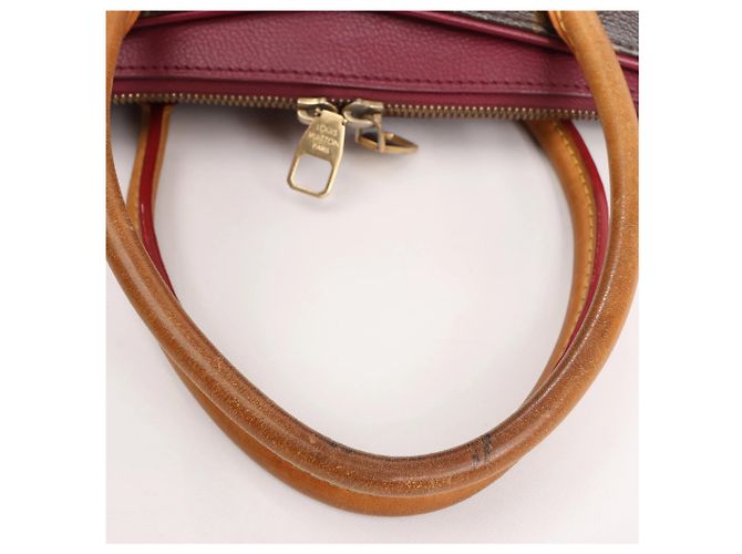 Borsa Louis Vuitton Pallas MM Monogram 2Way in marrone e bordeaux M40906 Bordò - vista 9