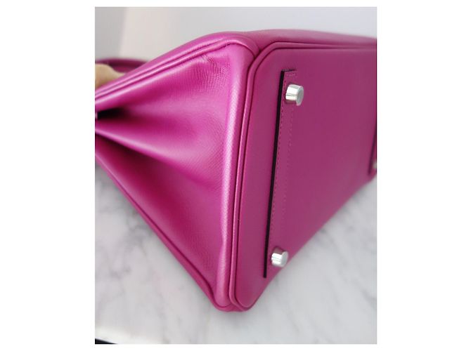 Hermès Bolsa Hermes Birkin 30 Roxa Rosa - vista 13