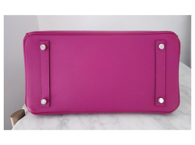Hermès Bolsa Hermes Birkin 30 Roxa Rosa - vista 14