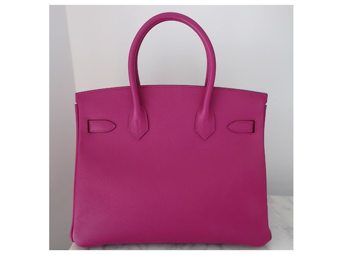 Hermès Bolsa Hermes Birkin 30 Roxa Rosa - vista 3
