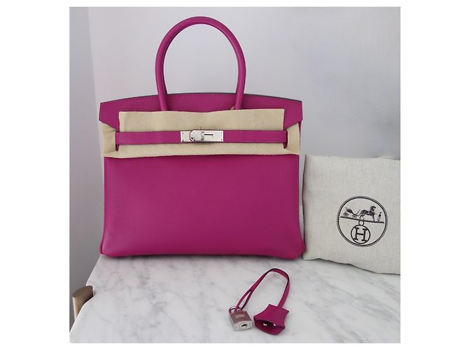 Hermès Bolsa Hermes Birkin 30 Roxa Rosa - vista 4