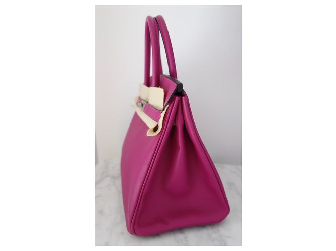 Hermès Bolsa Hermes Birkin 30 Roxa Rosa - vista 9