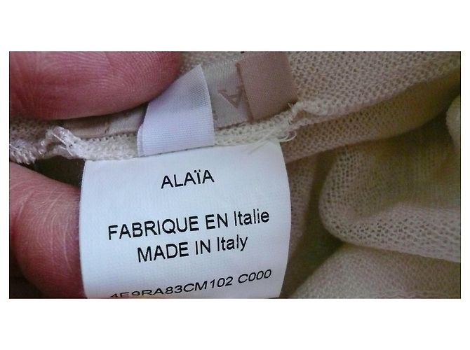 Alaïa ALAIA Weißes Kleid einmal getragen GUTER ZUSTAND Größe 38 - Ansicht 4