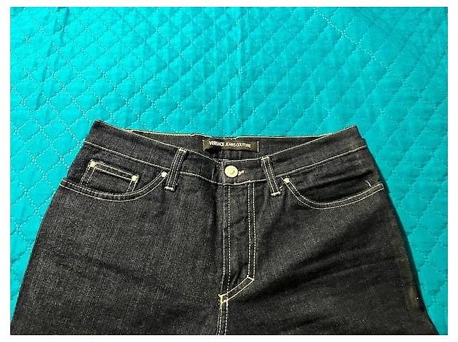 Vaqueros Versace Jeans Couture de denim azul oscuro - vista 2
