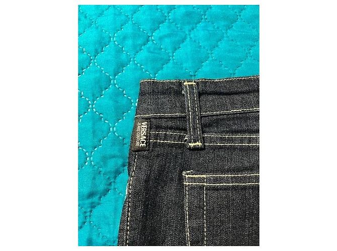 Vaqueros Versace Jeans Couture de denim azul oscuro - vista 5