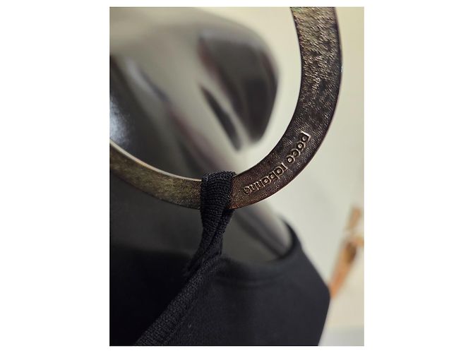 Paco Rabanne Piercing Maxikleid Schwarz Viskose - Ansicht 3