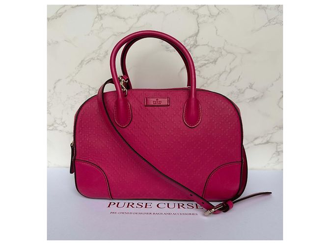 Gucci Diamanté Ledertasche rosa Pink - Ansicht 2