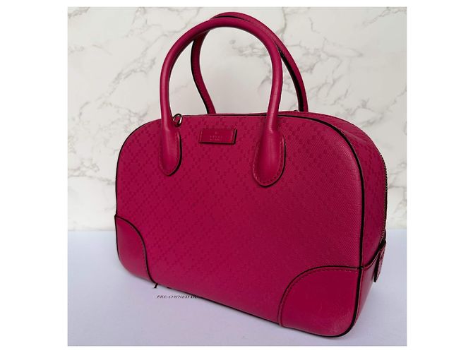Gucci Diamanté Ledertasche rosa Pink - Ansicht 5