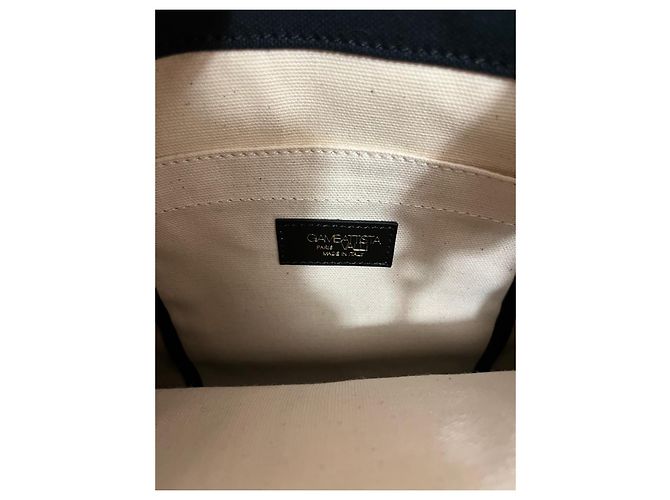 Giambattista Valli Linen Logo Handbag with Crossbody Strap Beige - view 4