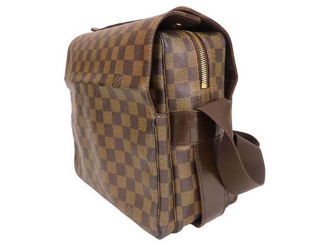 Borsa a Spalla Naviglio Louis Vuitton Marrone Damier ebene - vista 3