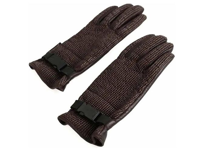 Moncler Guanti marroni Marrone - vista 2