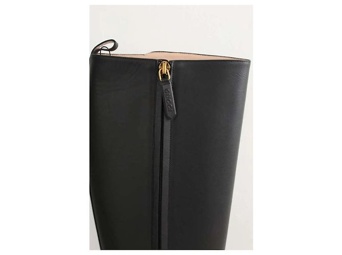 Gucci Botas de montar de cuero negro - vista 4