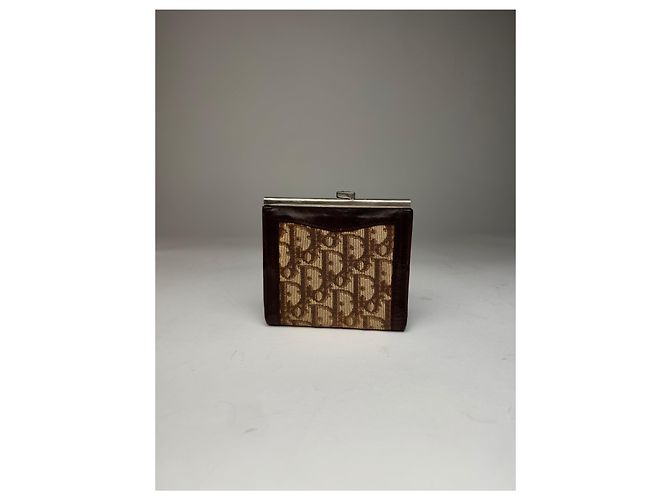 Vintage Dior Oblique Monogram Leather Wallet Brown - view 11