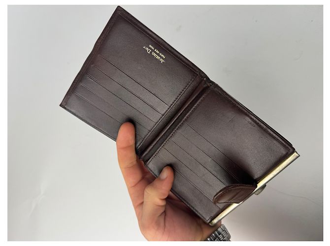 Vintage Dior Oblique Monogram Leather Wallet Brown - view 4
