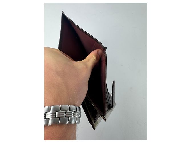 Vintage Dior Oblique Monogram Leather Wallet Brown - view 7