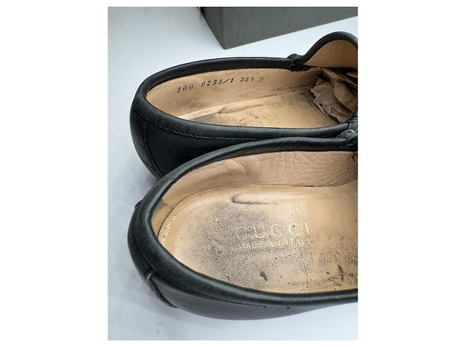 Mocassini in pelle Gucci Horsebit vintage neri EU36C Nero - vista 5