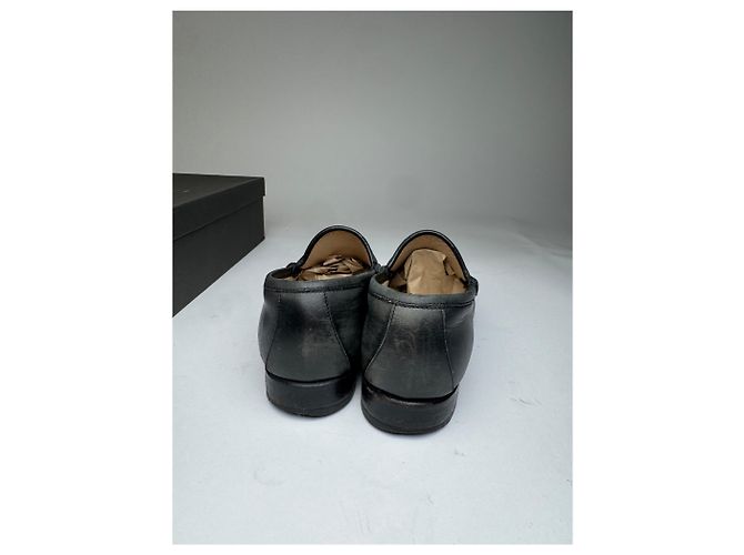 Mocassini in pelle Gucci Horsebit vintage neri EU36C Nero - vista 6